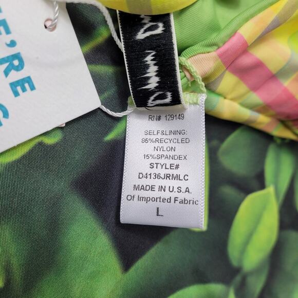 NWT Dippin' Daisy's Zen Knot Front Plaid Bikini Top sz Large might be Reversible - Picture 7 of 11